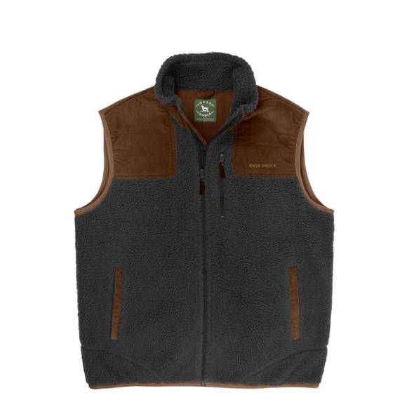 NEW OVER UNDER men's king's canyon vest in charcoal/ bison - Picture 1 of 2
